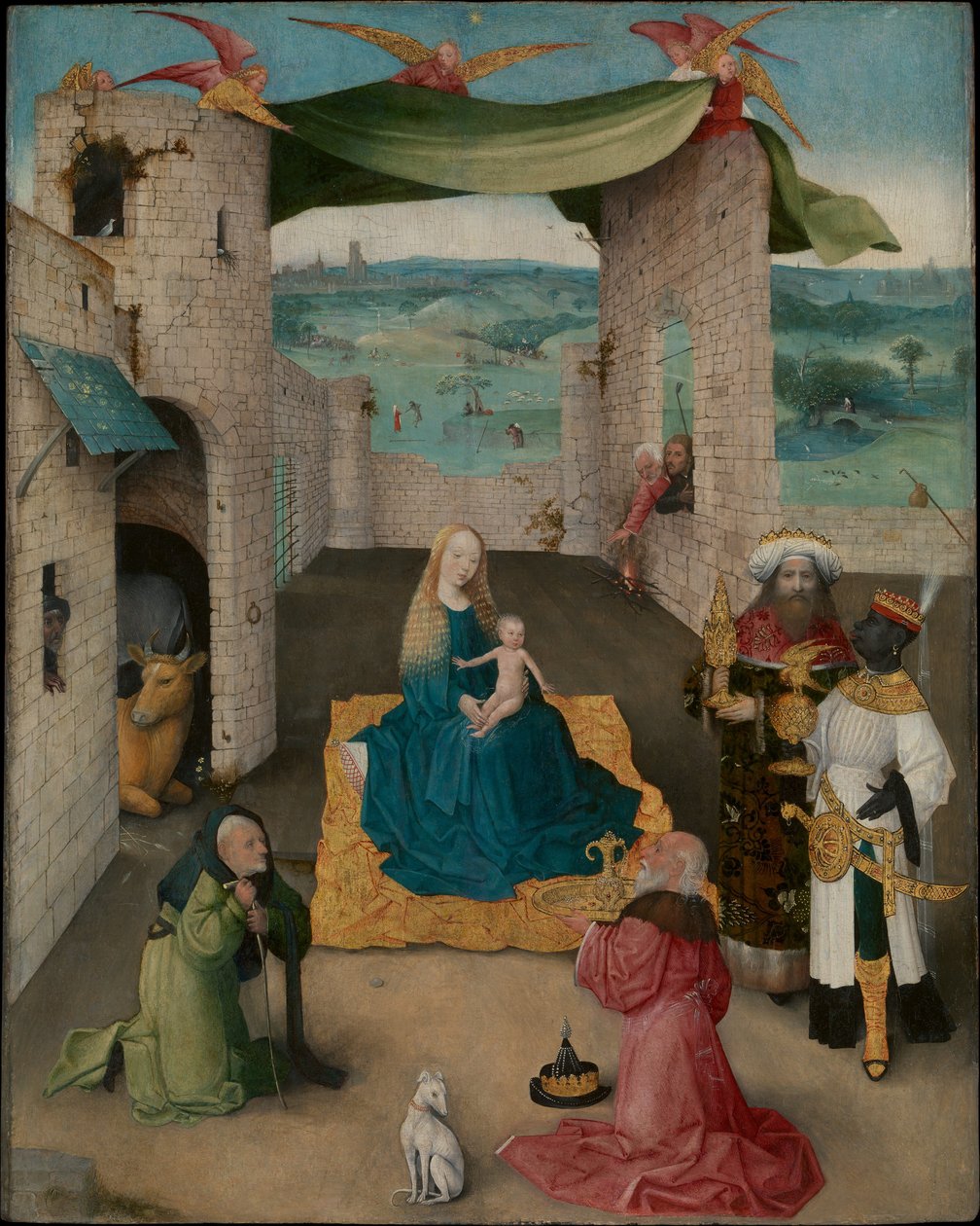 De tre vise männens tillbedjan av Hieronymus Bosch