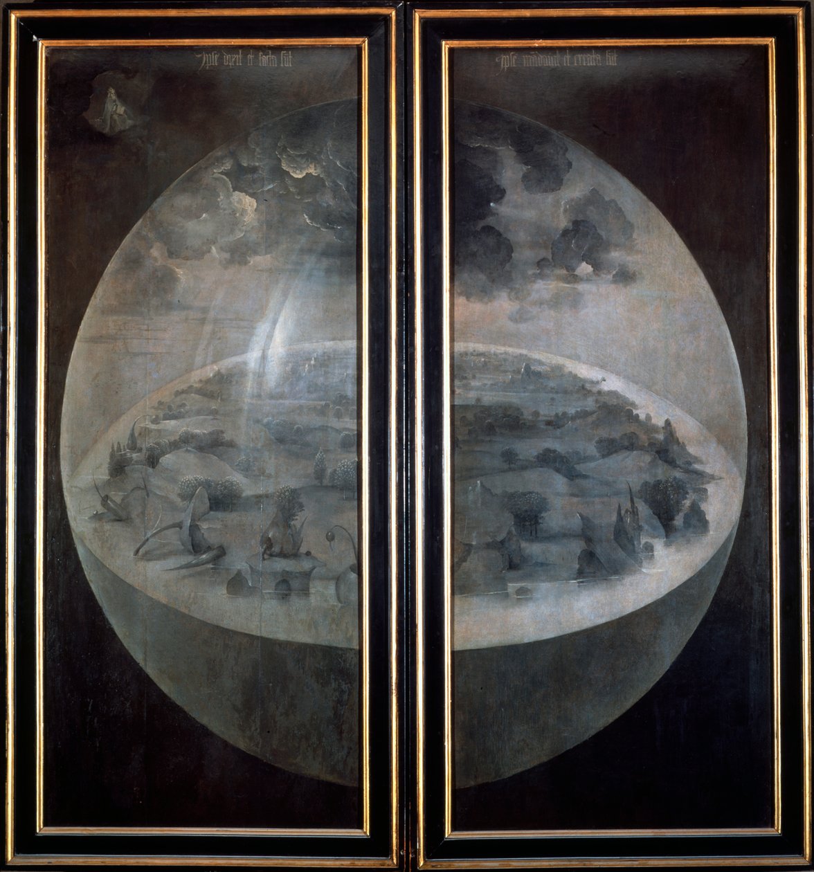 The Creation of the World, stängda dörrar till triptyken The Garden of Earthly Delights, c1500 av Hieronymus Bosch