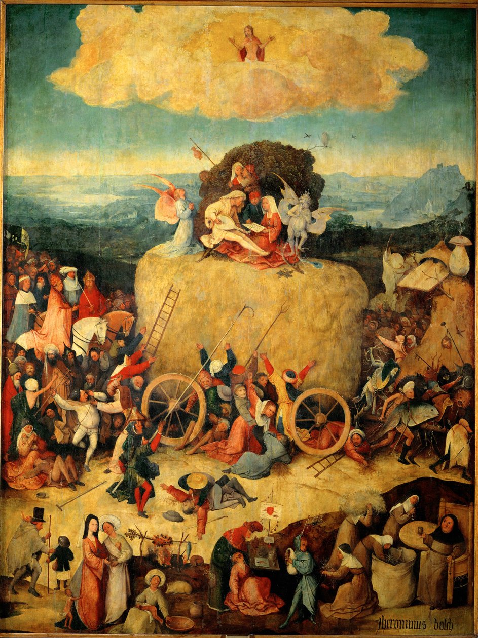 The Haywain, ca 1500 (olja på pannå) av Hieronymus Bosch