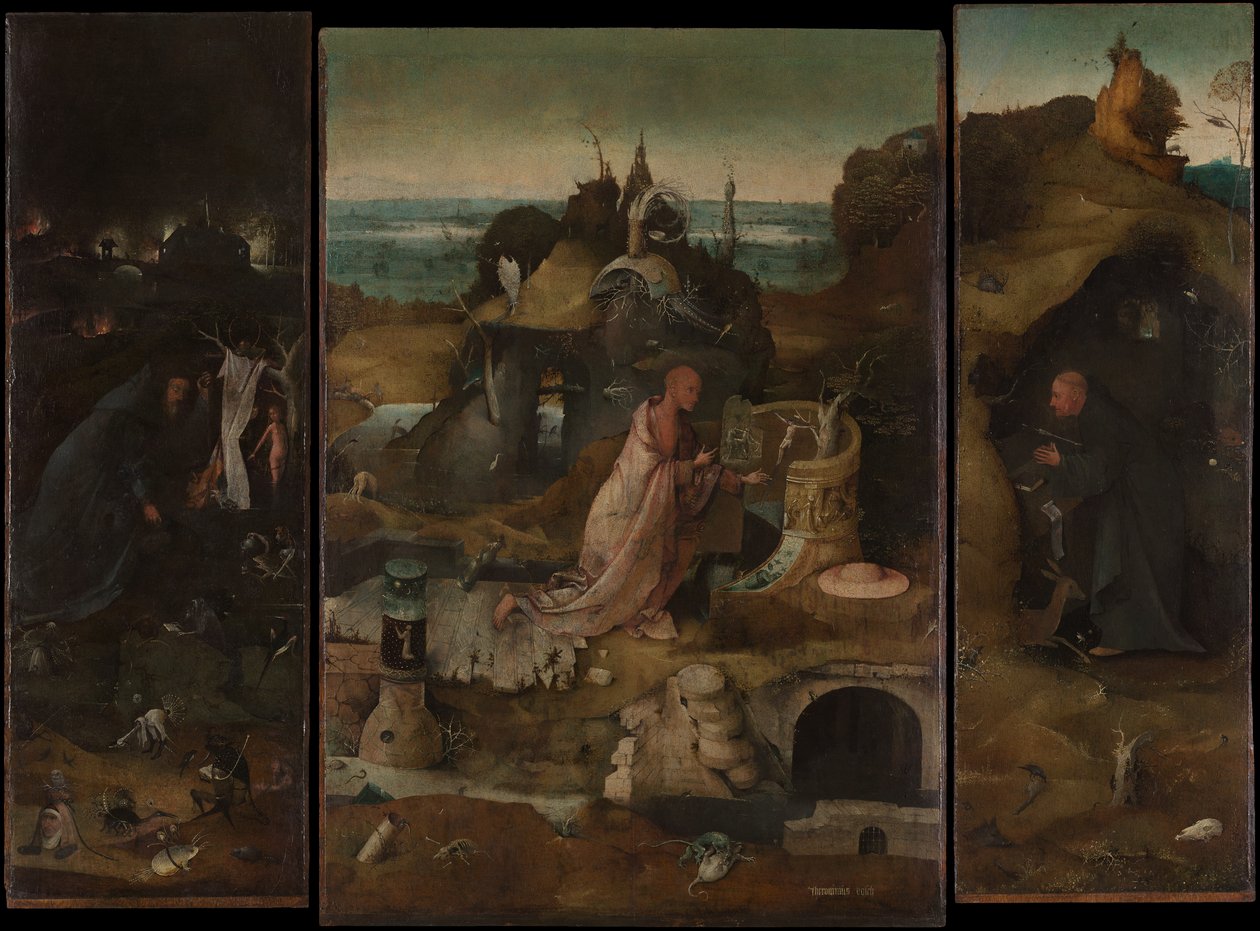 De heliga eremiterna, ca 1493 av Hieronymus Bosch