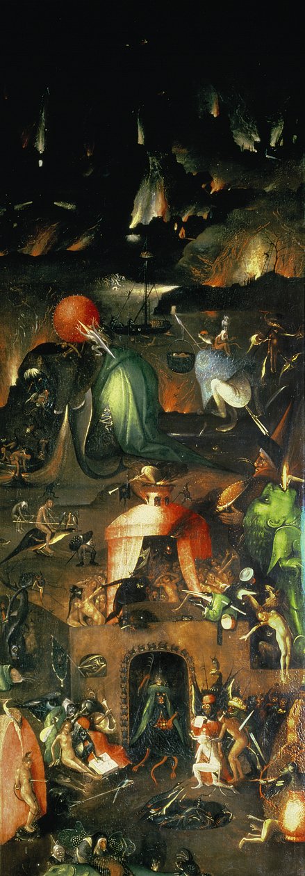 Den sista domen (altaruppsats): Interiör av den högra flygeln av Hieronymus Bosch