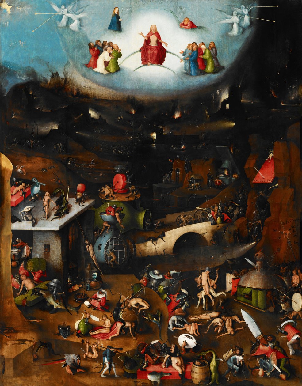 Den yttersta domen (central panel), ca 1482-1515 av Hieronymus Bosch