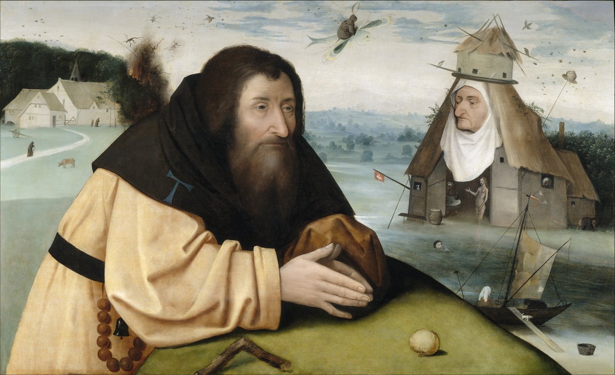 Sankt Antonius frestelse, mellan 1500 och 1510 av Hieronymus Bosch