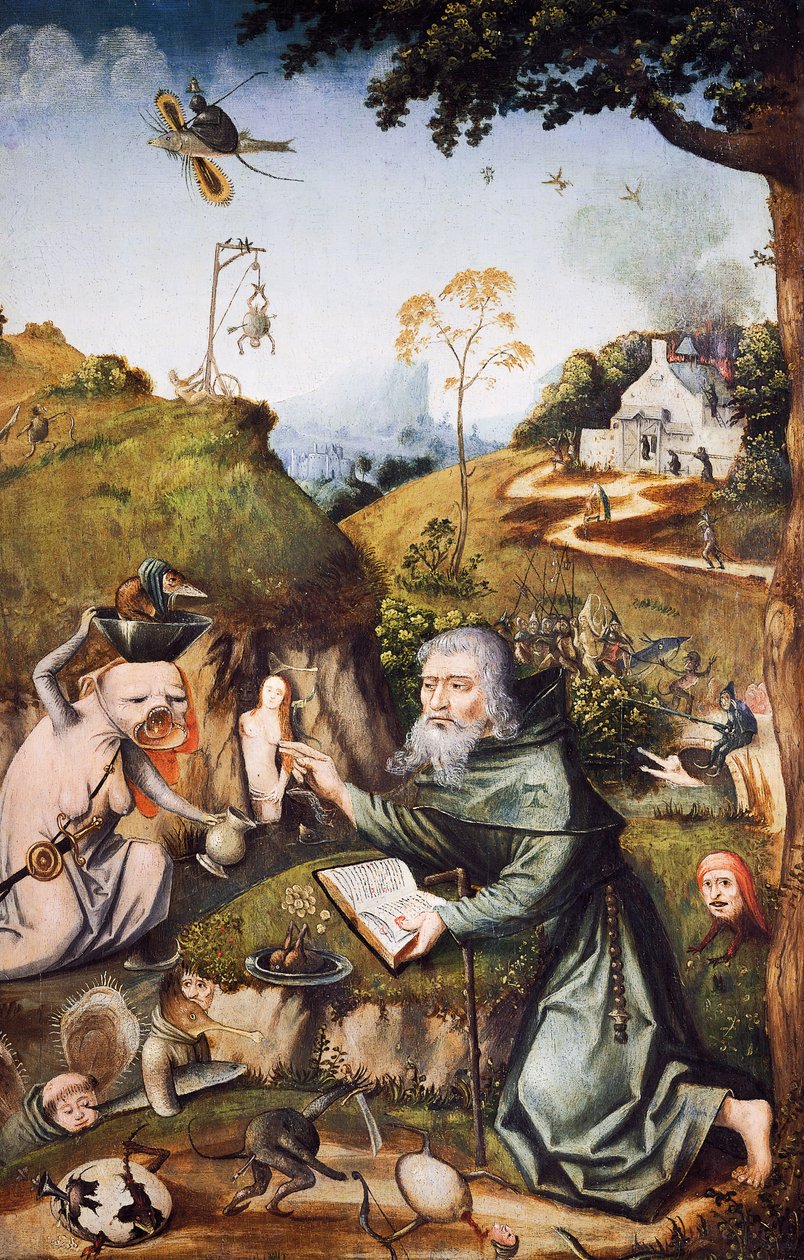 The Temptation of Saint Anthony, av Hieronymus Bosch (ca 1450-1516), olja på panel. Nederländerna av Hieronymus Bosch
