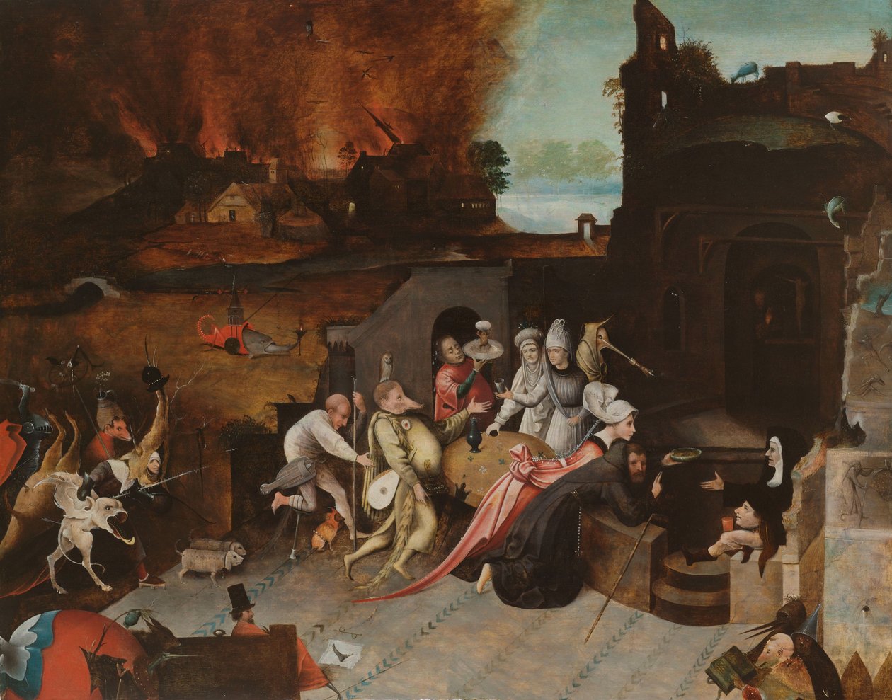 The Temptation of St Anthony, c.1530-1600 av Hieronymus Bosch