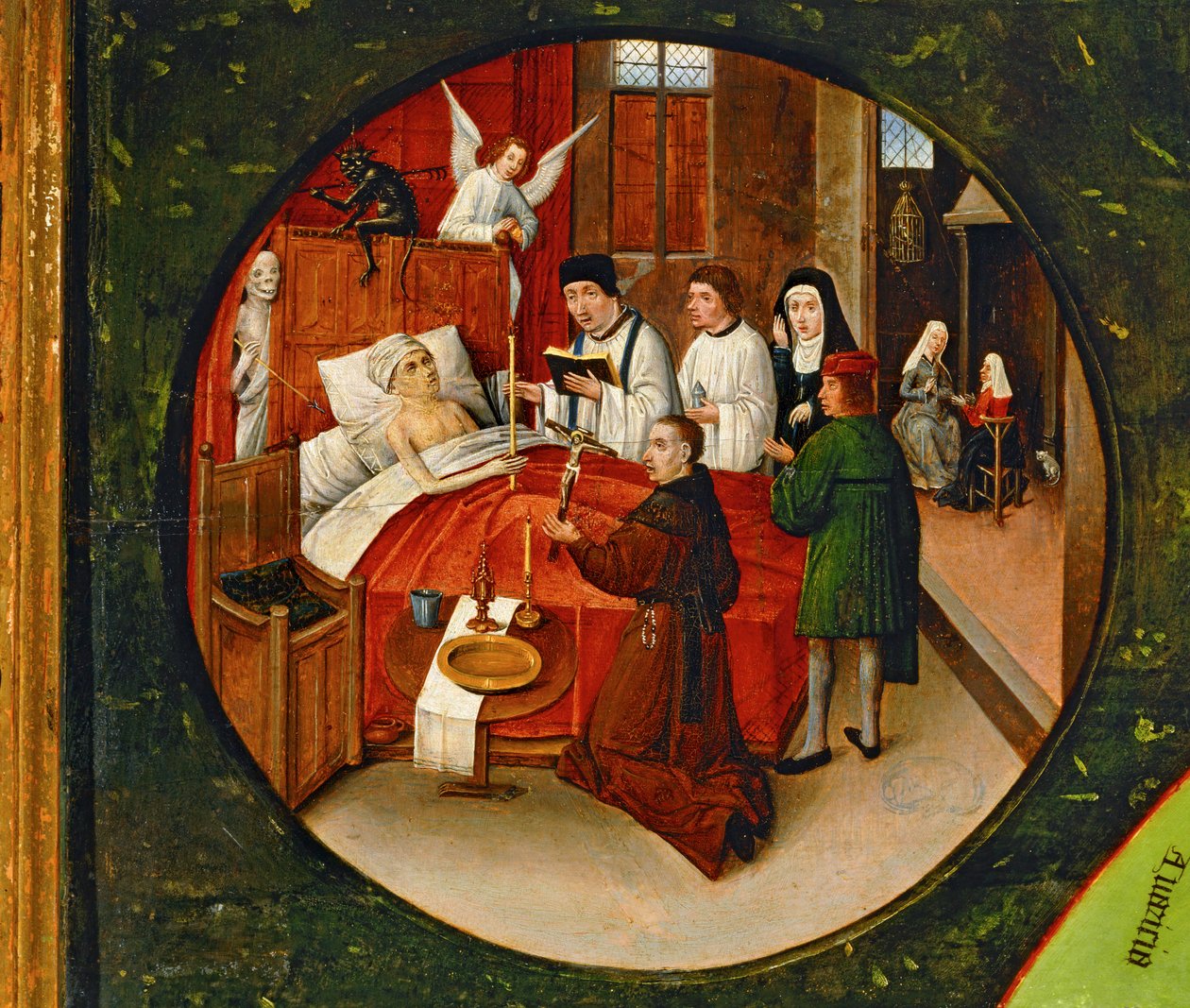 Tabellen över de sju dödssynderna ... av Hieronymus Bosch
