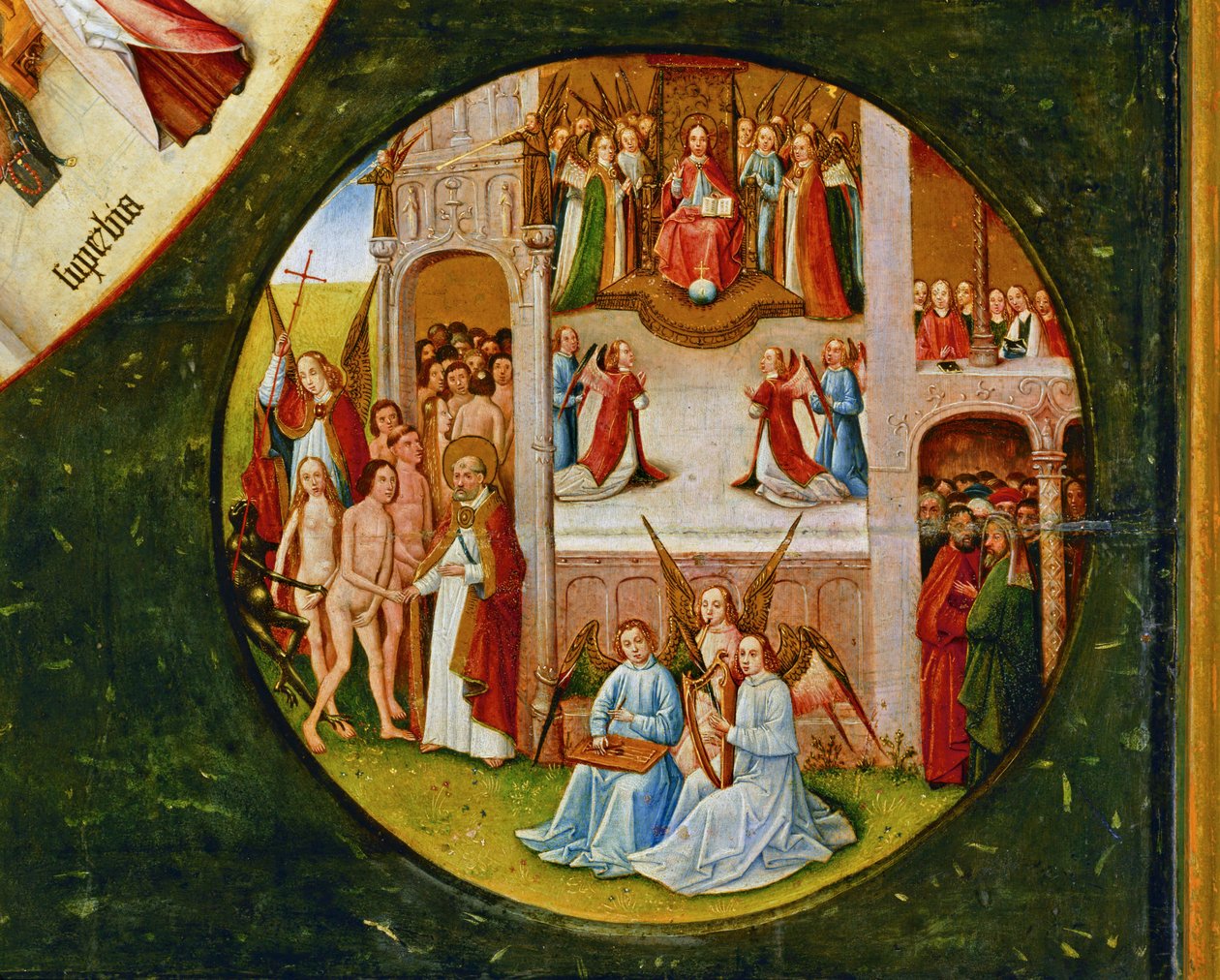 Tabellen över de sju dödssynderna ... av Hieronymus Bosch