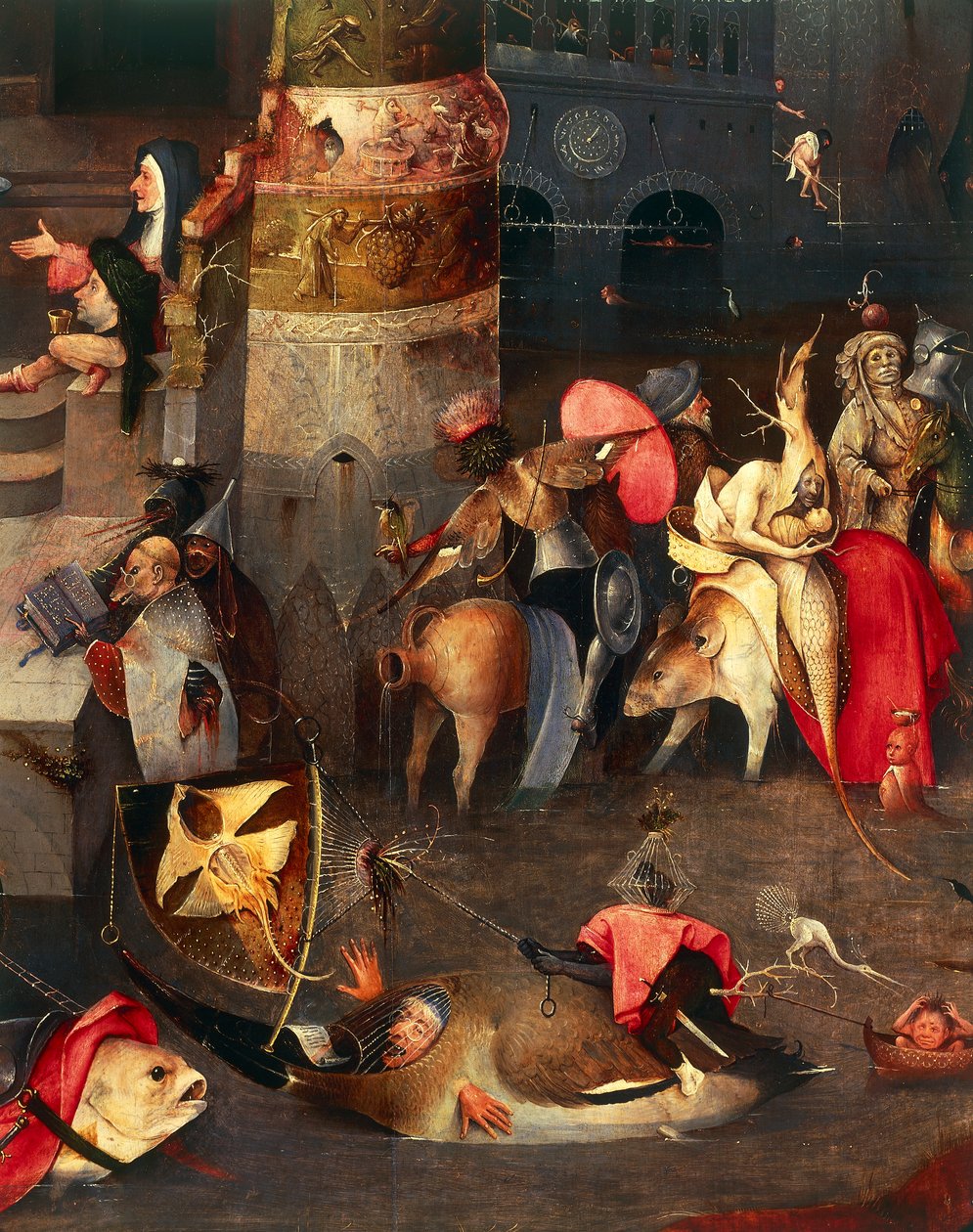 Triptyk av Sankt Antonius frestelse (mittpanelen) av Hieronymus Bosch