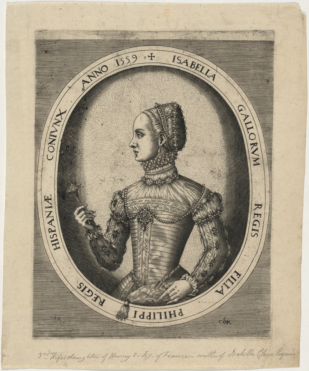 Isabella, Filip II av Spaniens tredje hustru av Hieronymus Cock