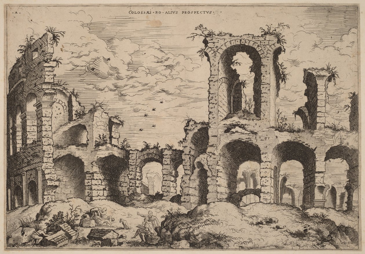 En andra vy av Colosseum av Hieronymus Cock
