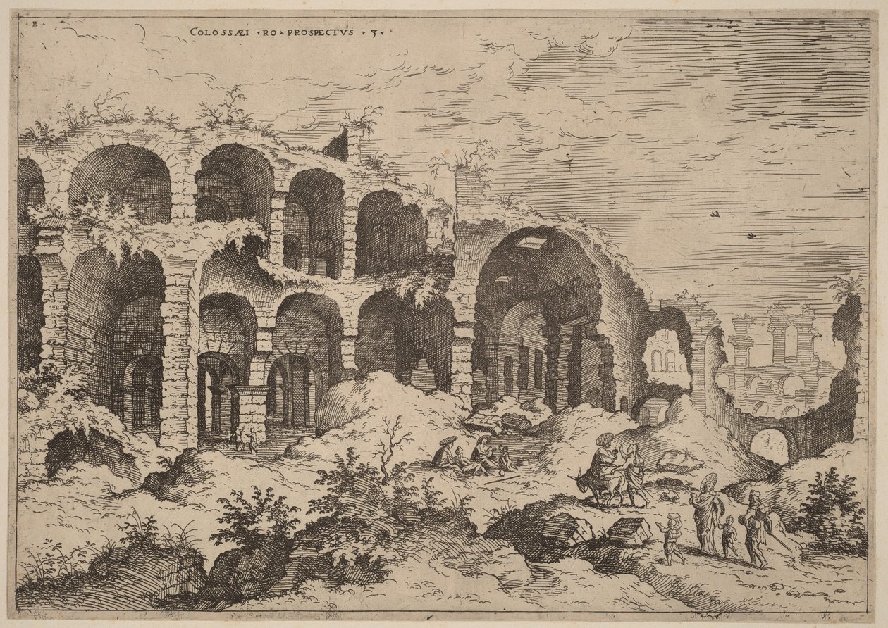 Tredje vy av Colosseum av Hieronymus Cock