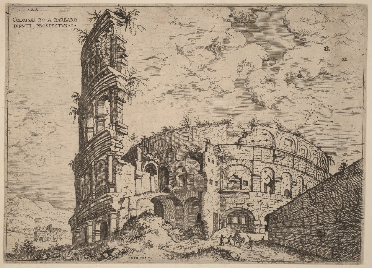 Utsikt över Colosseum av Hieronymus Cock