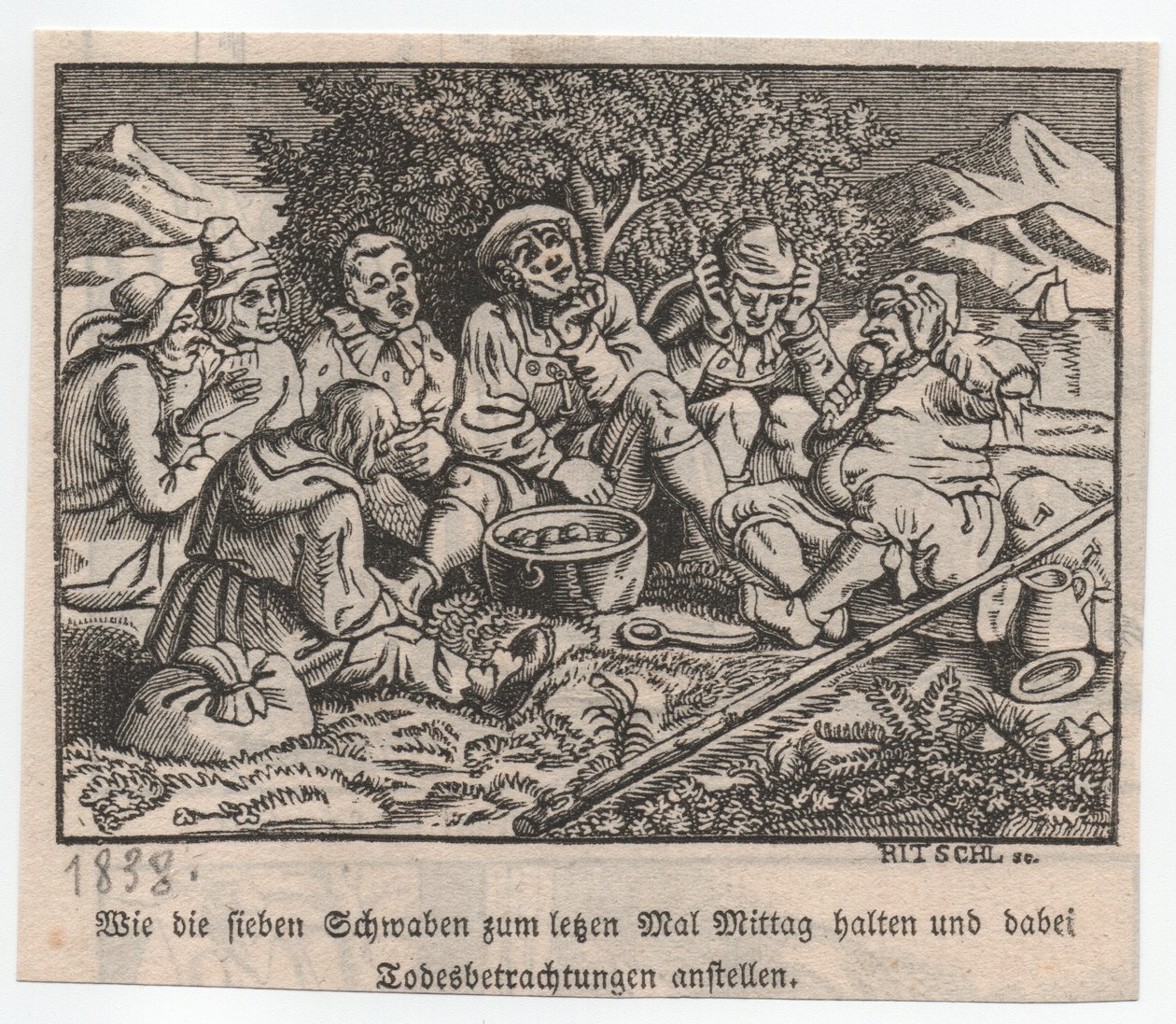 Schwaberna lagrade runt dumplinggrytan av Hieronymus Heinrich Jakob Ritschl von Hartenbach