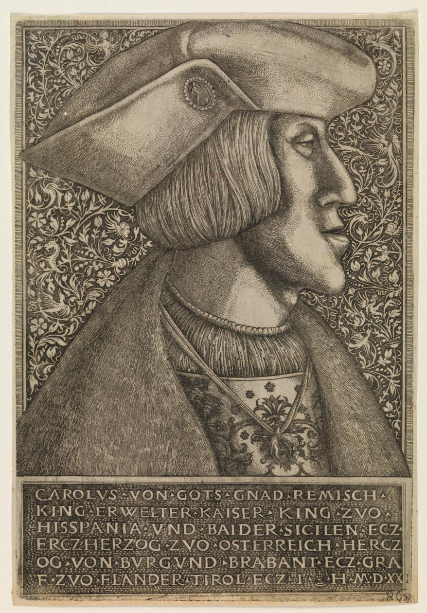 Karl V, tysk kejsare av Hieronymus Hopfer