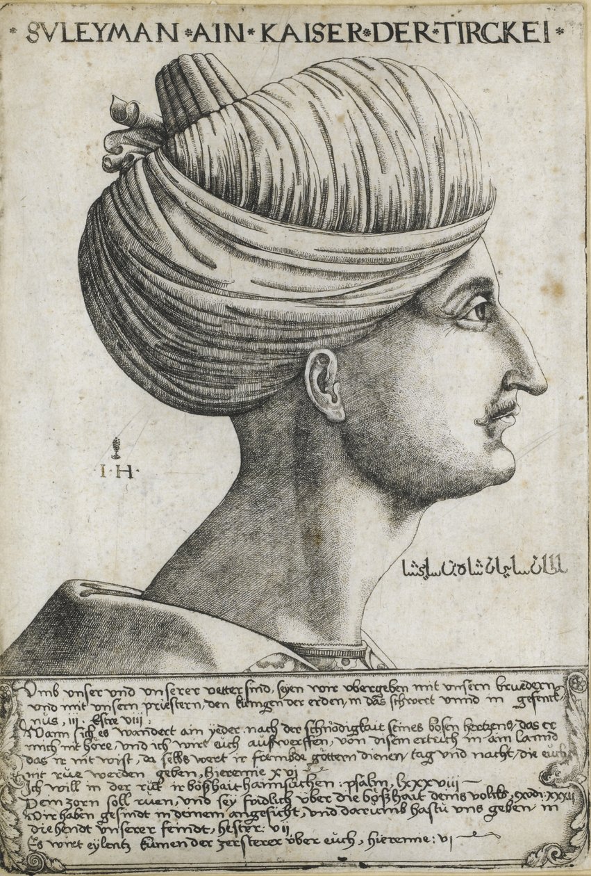Sultan Suleiman I den magnifika, ca 1530 av Hieronymus Hopfer