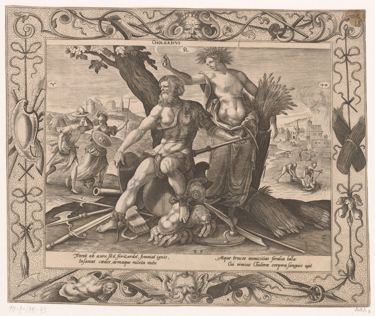 Kolerisk Fyra temperament (serietitel) av Hieronymus Lederer