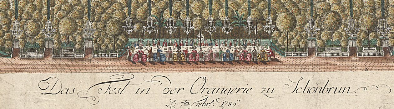 Tyska: Festen i orangeriet på Schönbrunn - 7 februari 1786 av Hieronymus Loschenkohl