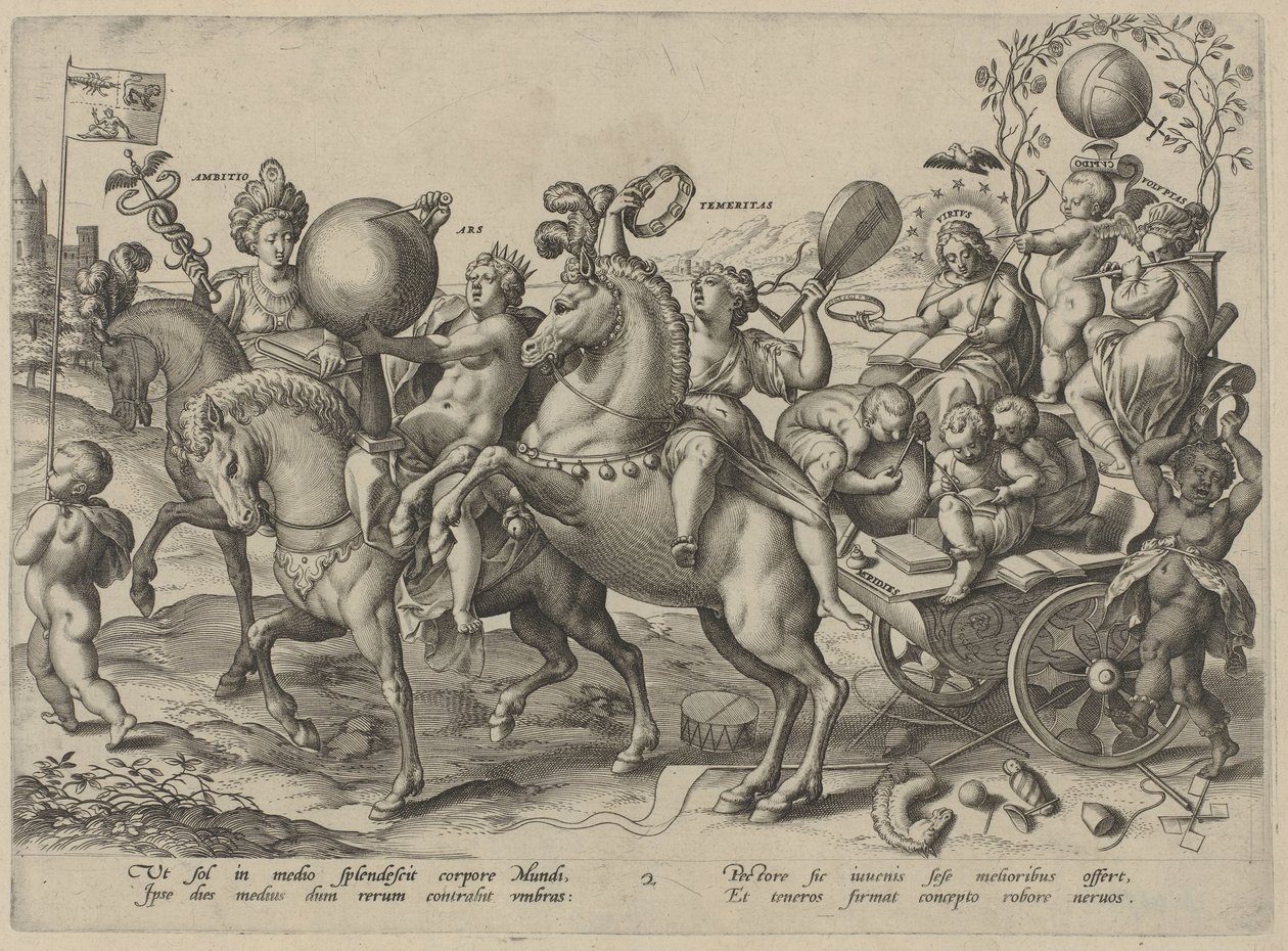 Ungdom The Four Ages of Man and Death (serietitel) av Hieronymus Wierix