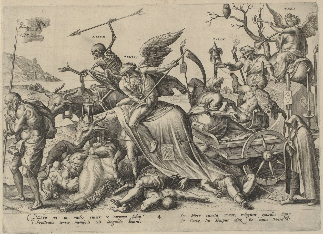 gammal ålder The Four Ages of Man and Death (serietitel) av Hieronymus Wierix