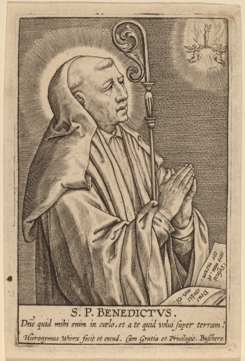 Sankt Benedictus av Hieronymus Wierix