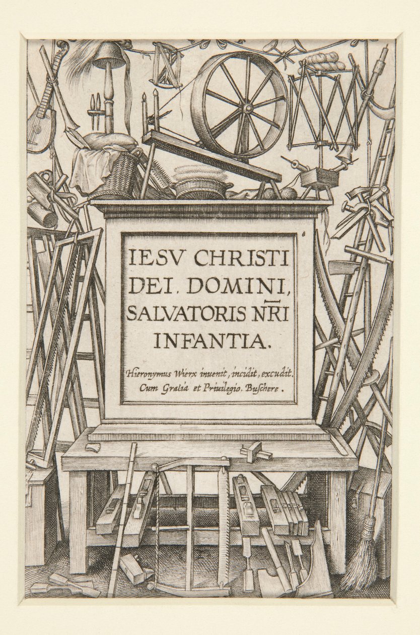 Titelsida från The Life of the Infant av Hieronymus Wierix