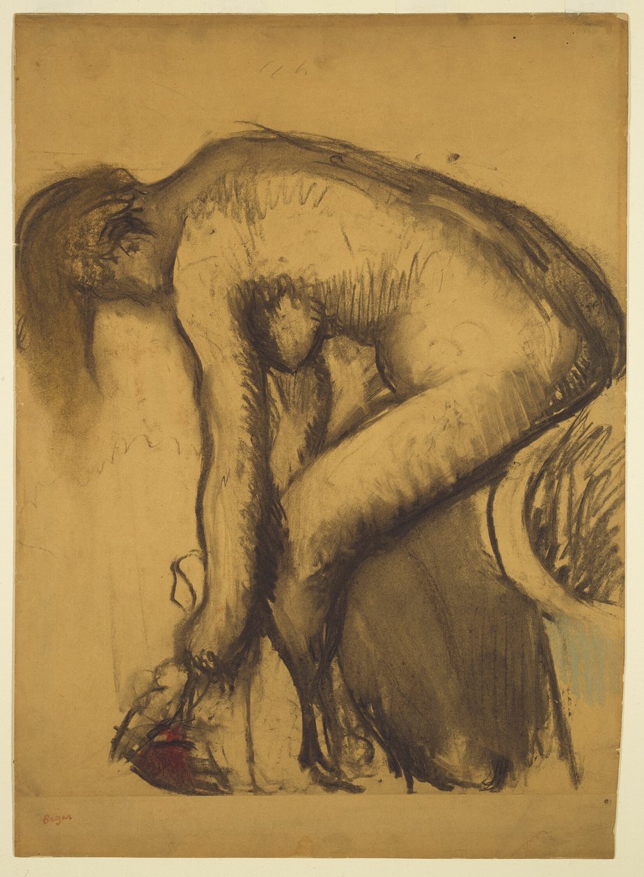 Efter badet (kvinna torkar fötterna) av Hilaire Germain Edgar Degas