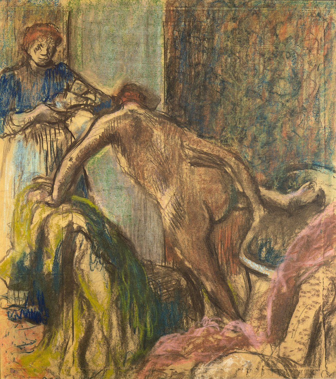 Frukost efter badet av Hilaire Germain Edgar Degas