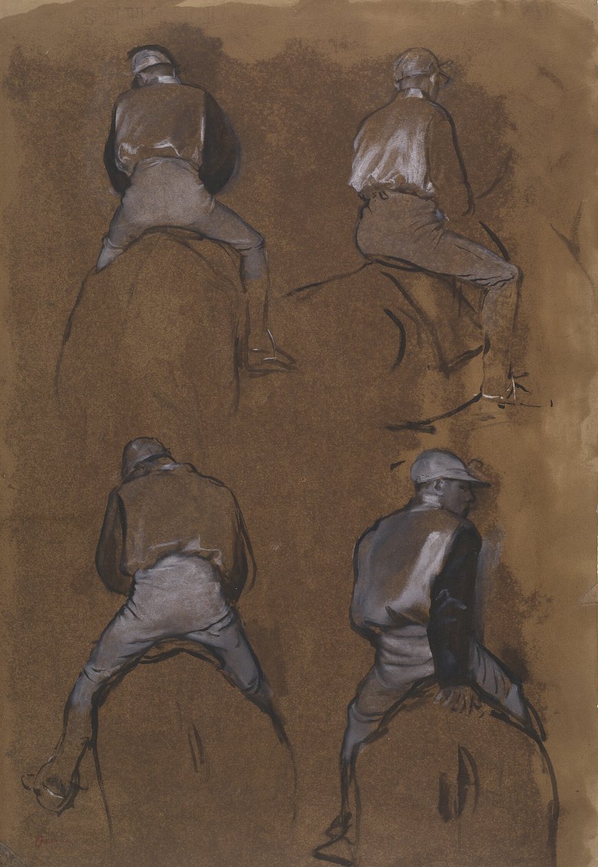Fyra studier av en jockey av Hilaire Germain Edgar Degas