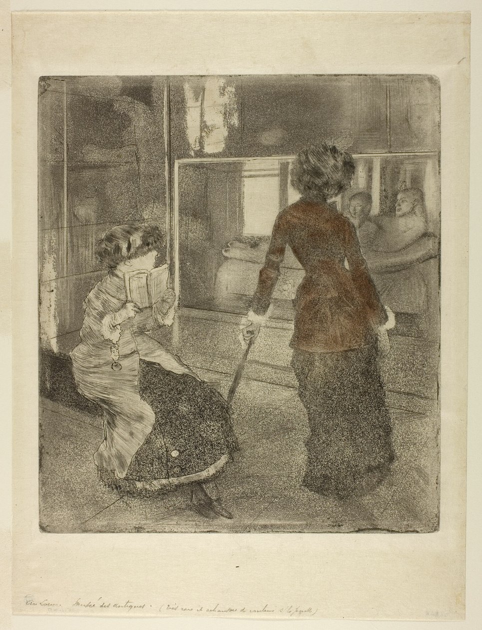 Mary Cassatt på Louvren: Det etruskiska galleriet av Hilaire Germain Edgar Degas