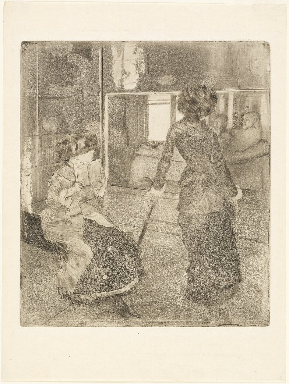 Mary Cassatt på Louvren: Det etruskiska galleriet av Hilaire Germain Edgar Degas
