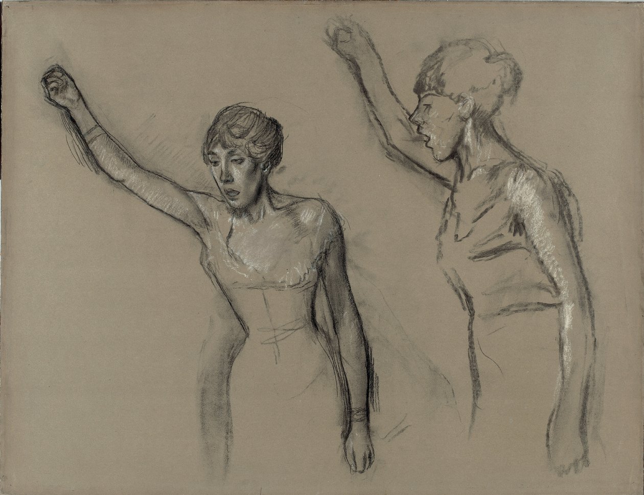 Studie av en sångare av Hilaire Germain Edgar Degas