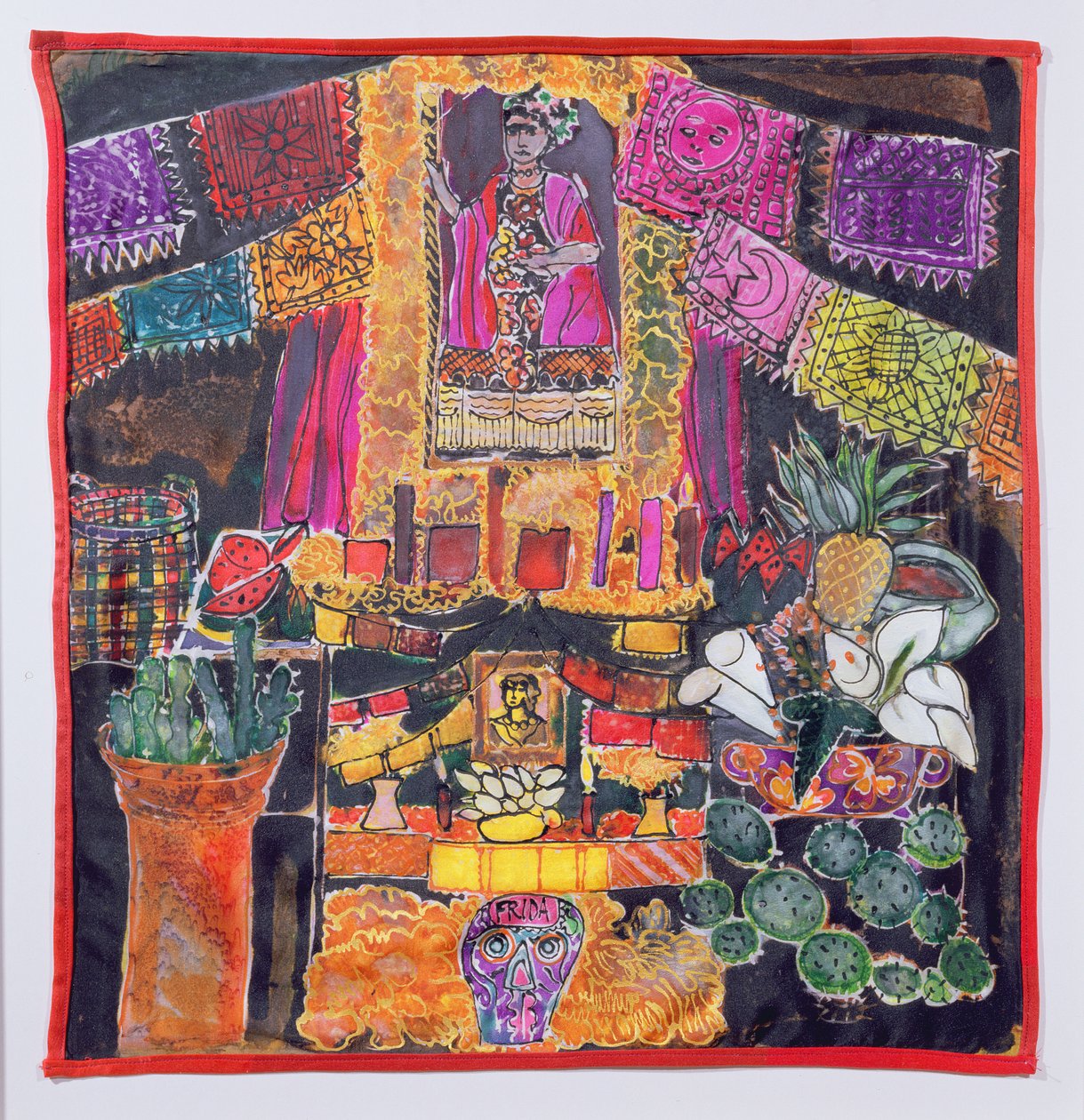 Frida Kahlo (1910-54) Shrine, 2005 (färgämnen på siden) av Hilary Simon