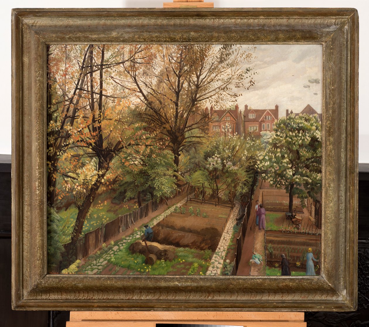 Wartime Garden, Finchley Road, Hampstead (olja på duk) av Hilda Carline