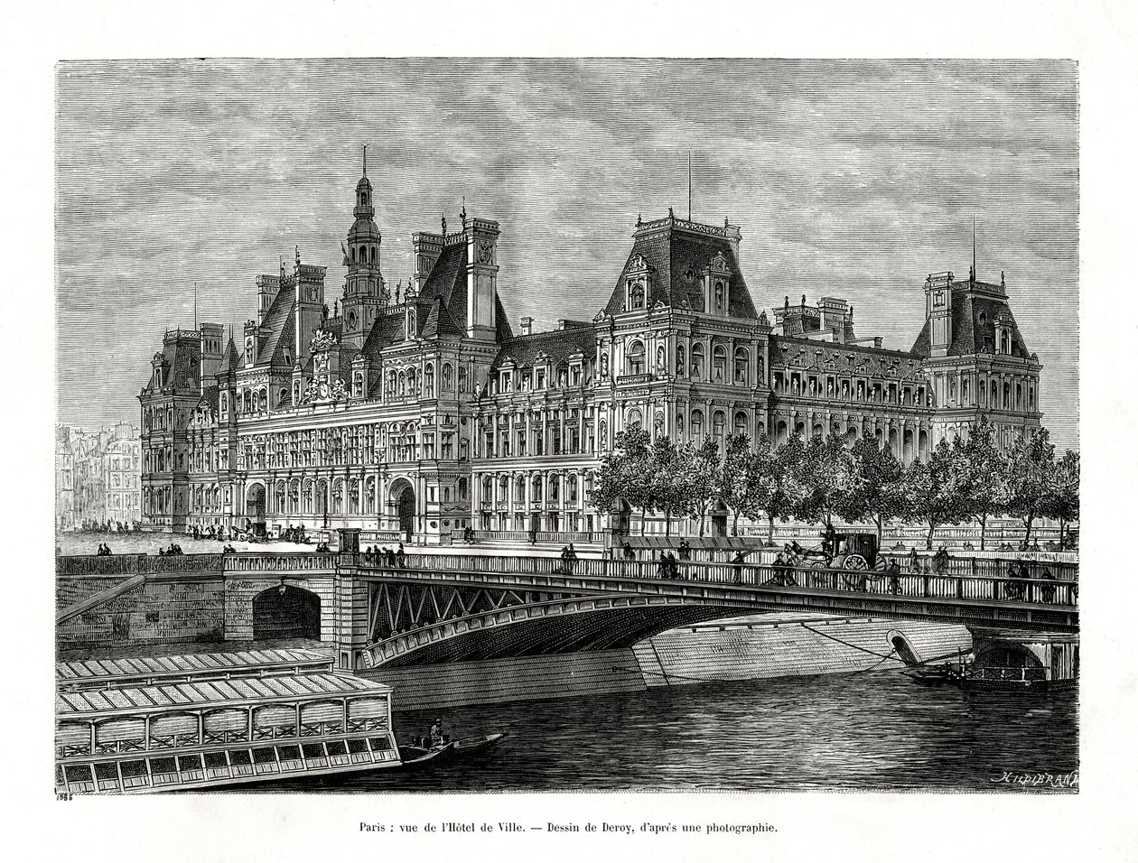 Stadshuset, Paris, Frankrike, 1886 av Hildibrand