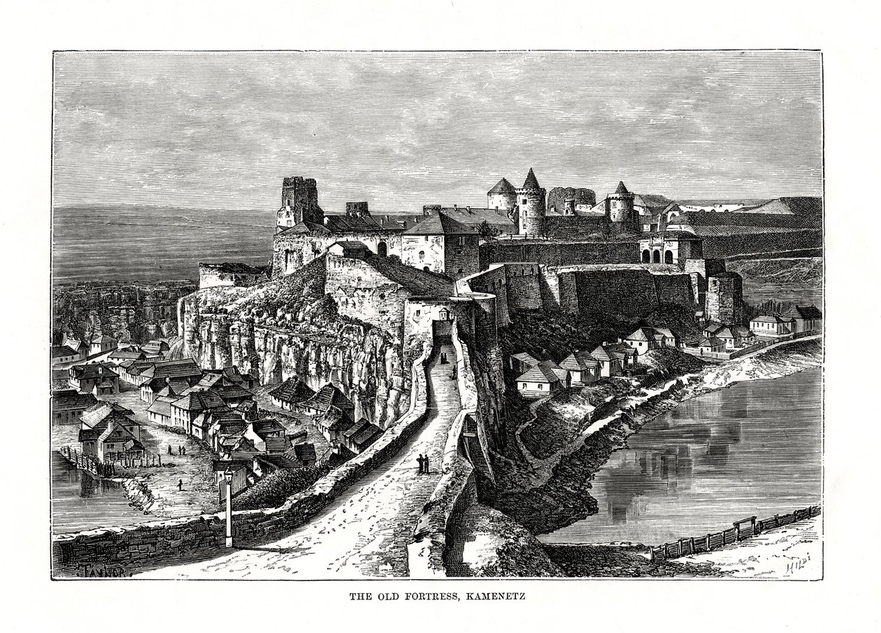 Den gamla fästningen, Kamenetz, Ukraina, 1879 av Hildibrand