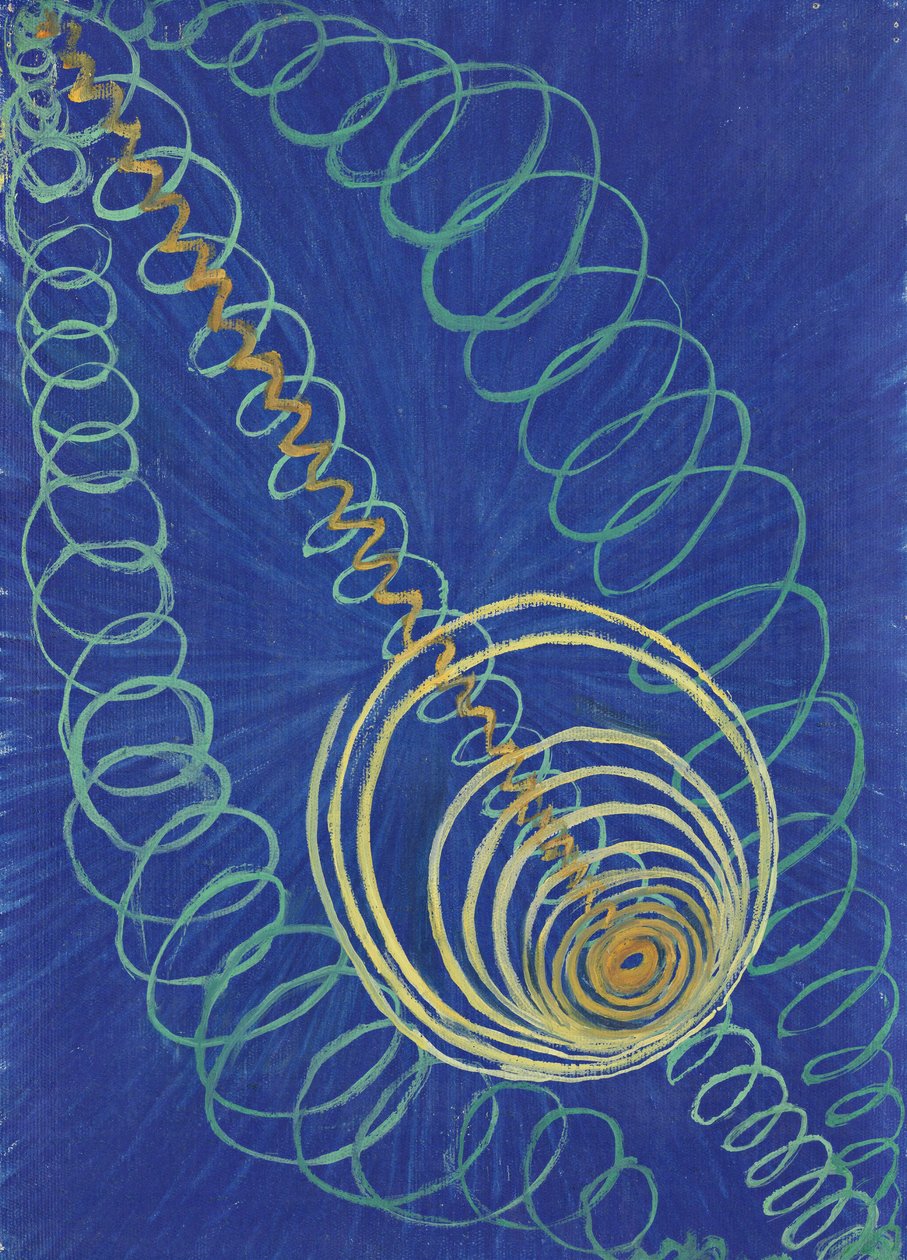 Grupp I, Primordial Chaos, nr 16, från WU/Rose Series av Hilma af Klint