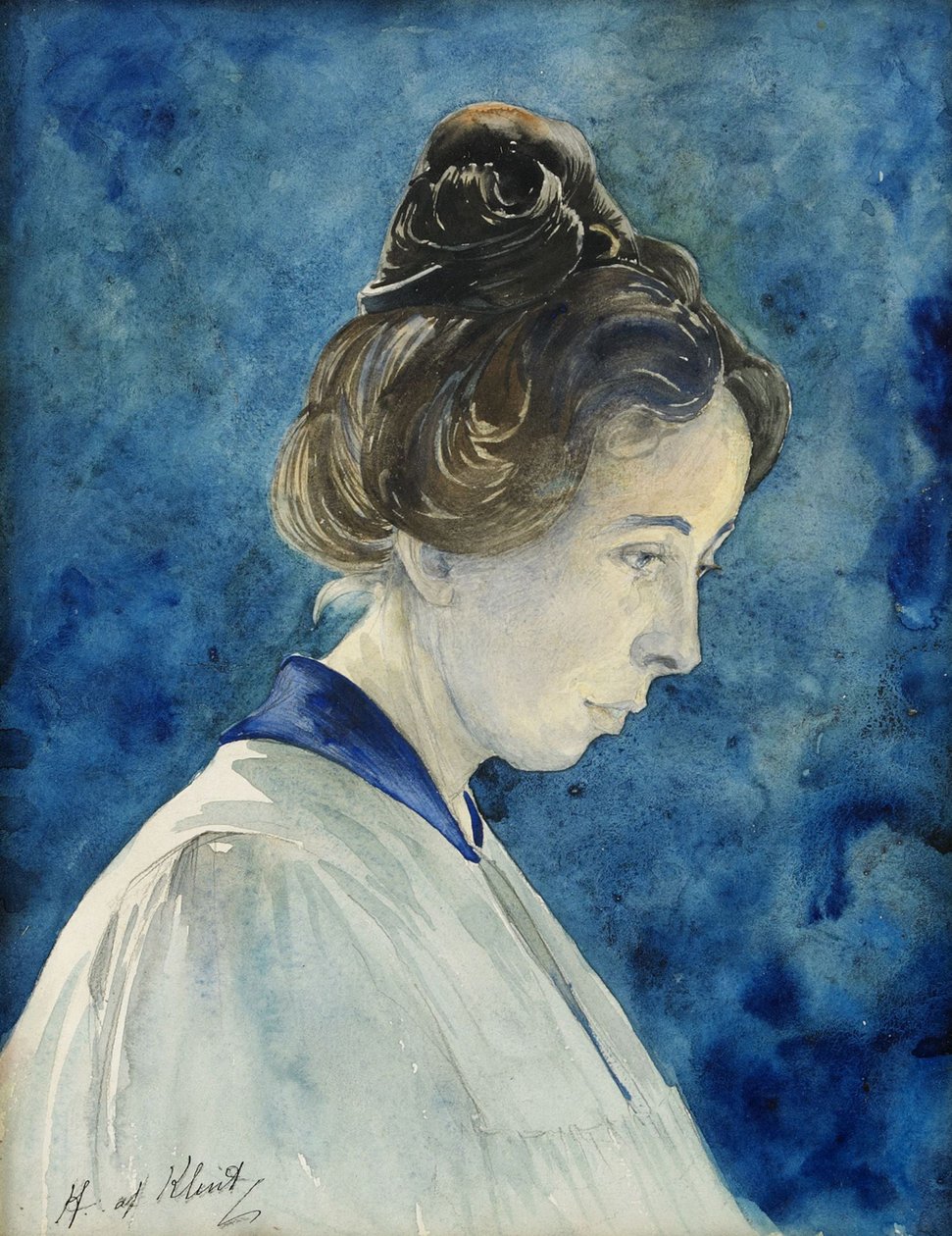 Självporträtt, ca. 1890. av Hilma af Klint