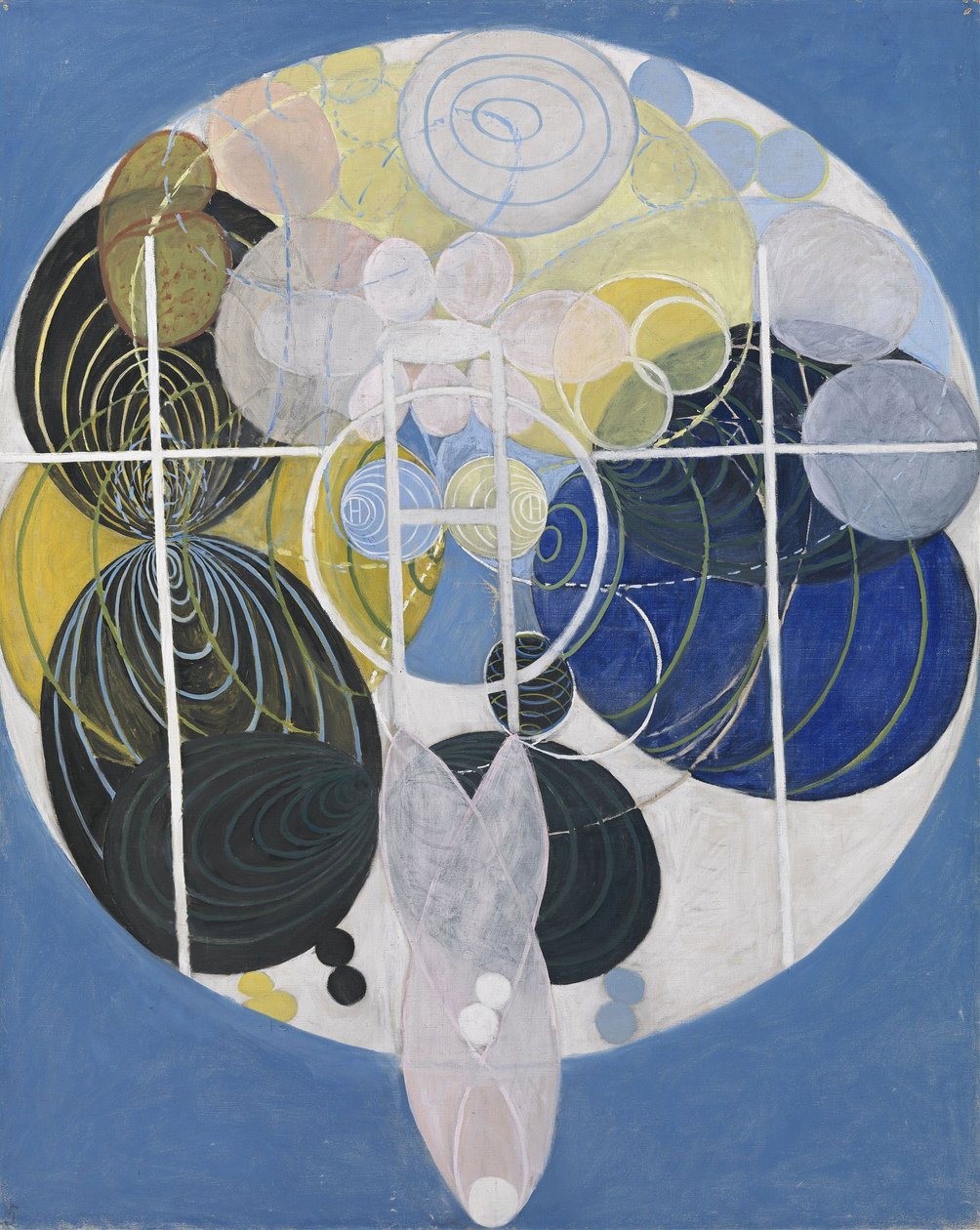 De stora figurmålningarna, nr 5, grupp III, nyckeln till alla verk hittills, WURose-serien, 1907 av Hilma af Klint