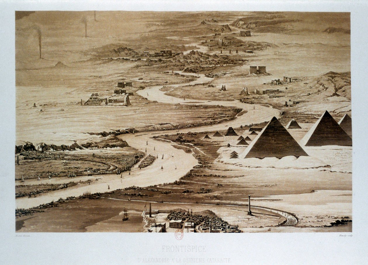 "Från Alexandria till den andra katarakten", Egypten, 1841 av Himely