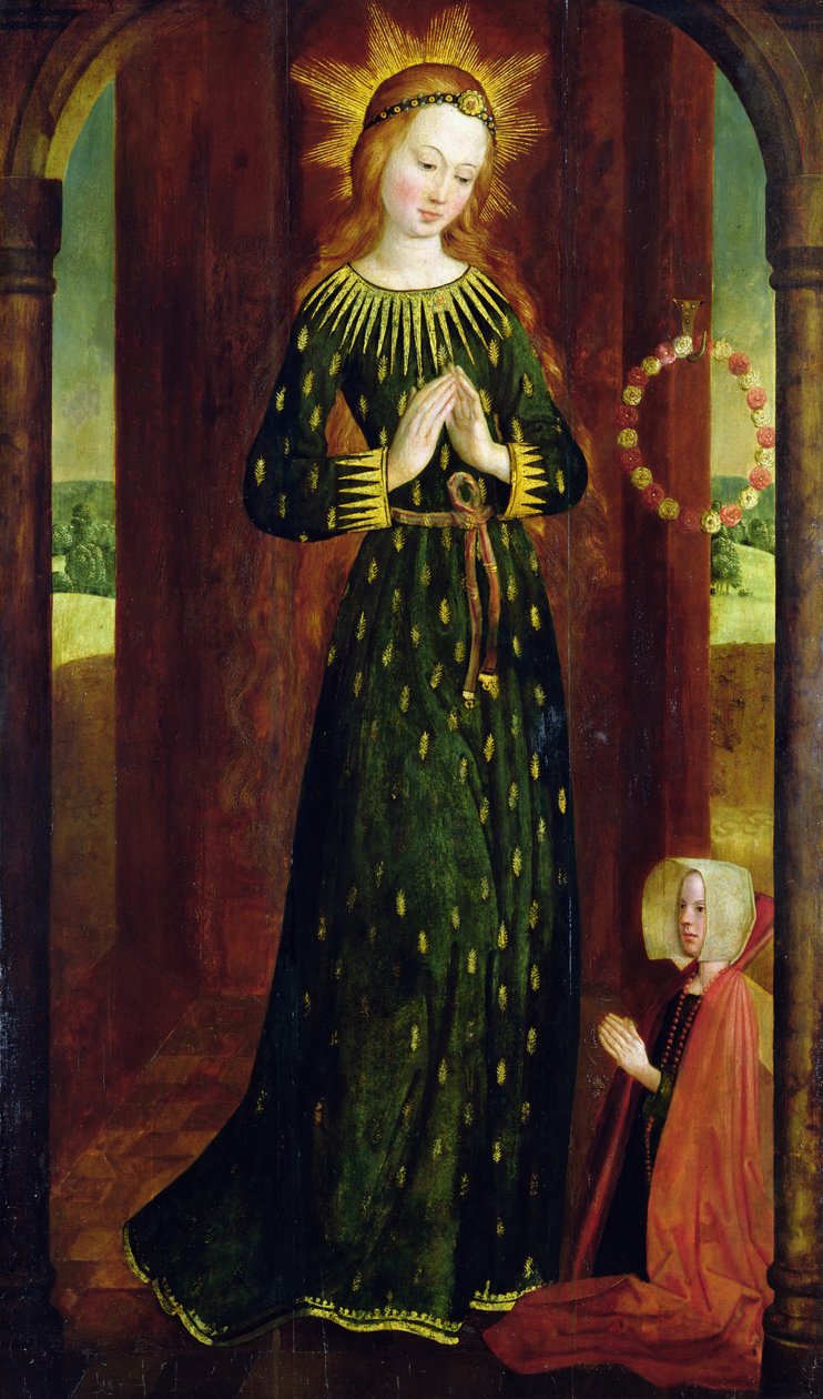 Jungfru med majsöron (tempera på panel) av Hinrik Funhof