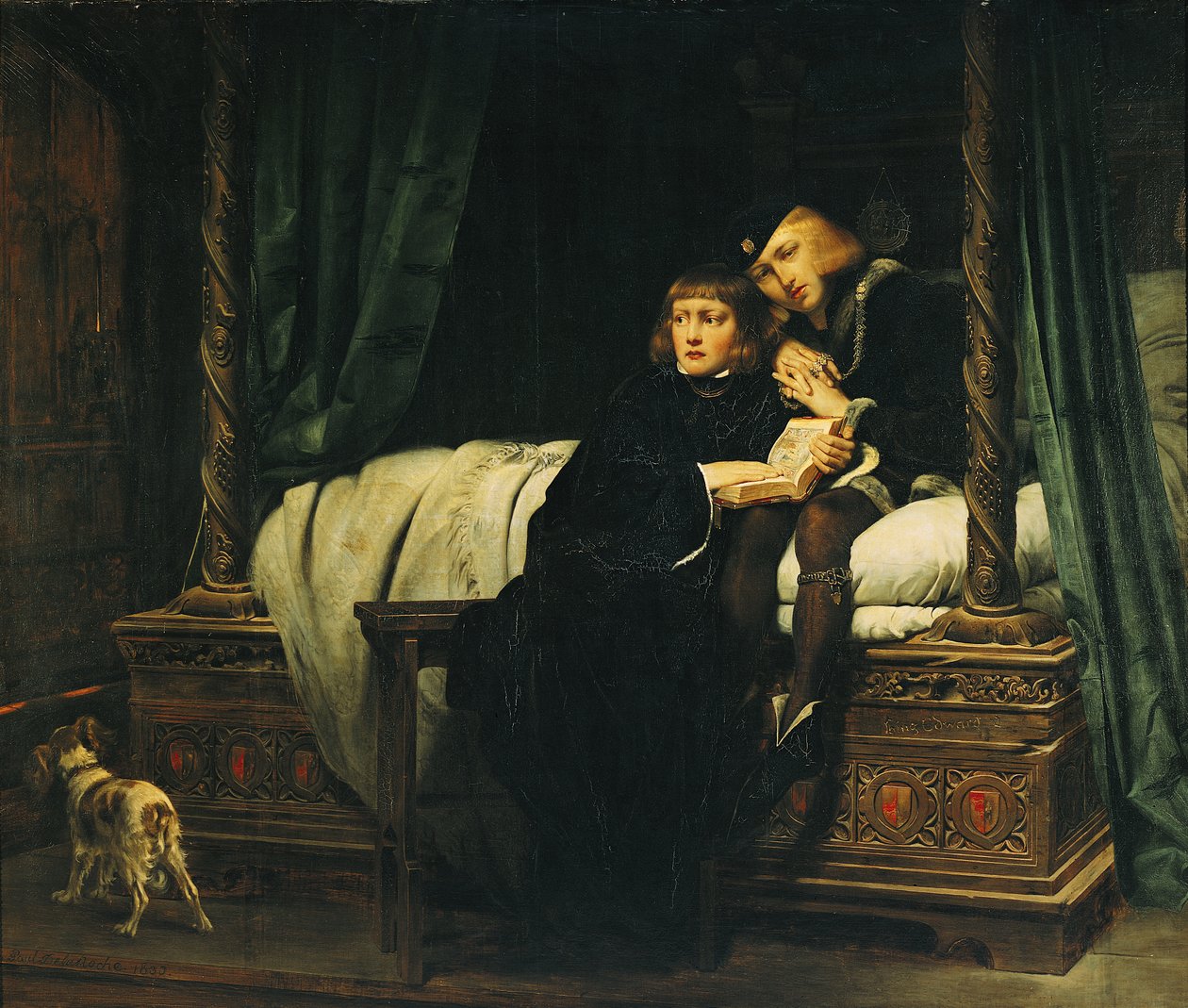 Edward V (1470-83) och Richard, hertig av York i tornet (Les Enfants d