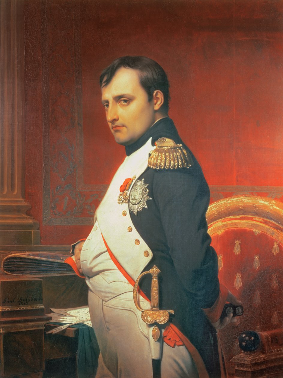 Napoleon (1769-1821) i sitt arbetsrum av Hippolyte Delaroche