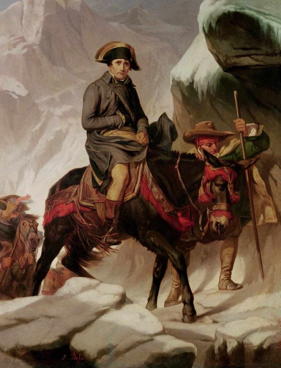 Napoleon Bonaparte (1769-1821) Korsar Alperna av Hippolyte Delaroche