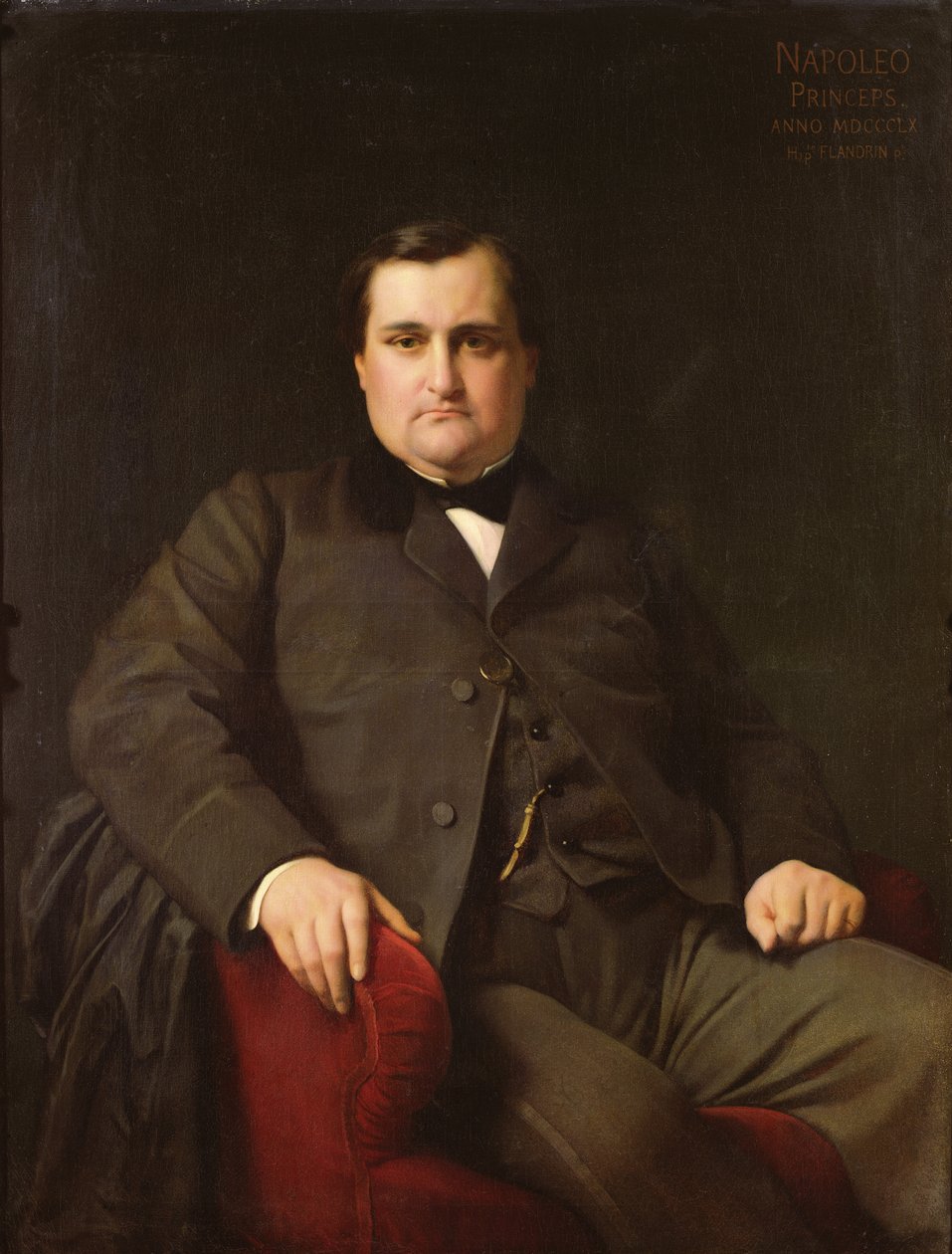 Porträtt av Joseph Charles Bonaparte, Prins Napoleon (1822-1891), 1863 av Hippolyte Flandrin