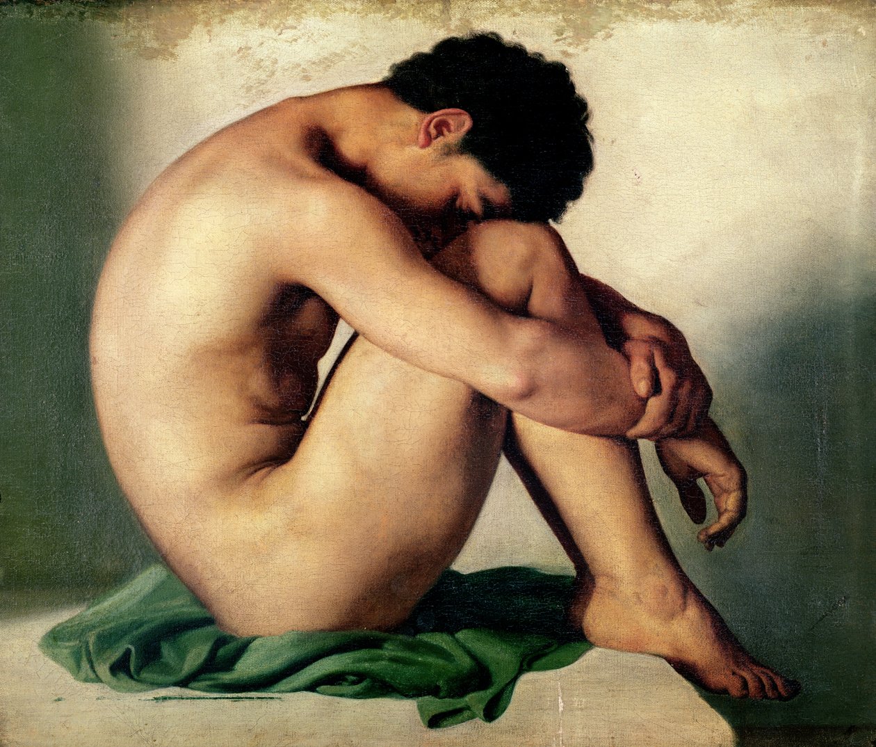 Studie av en naken ung man av Hippolyte Flandrin