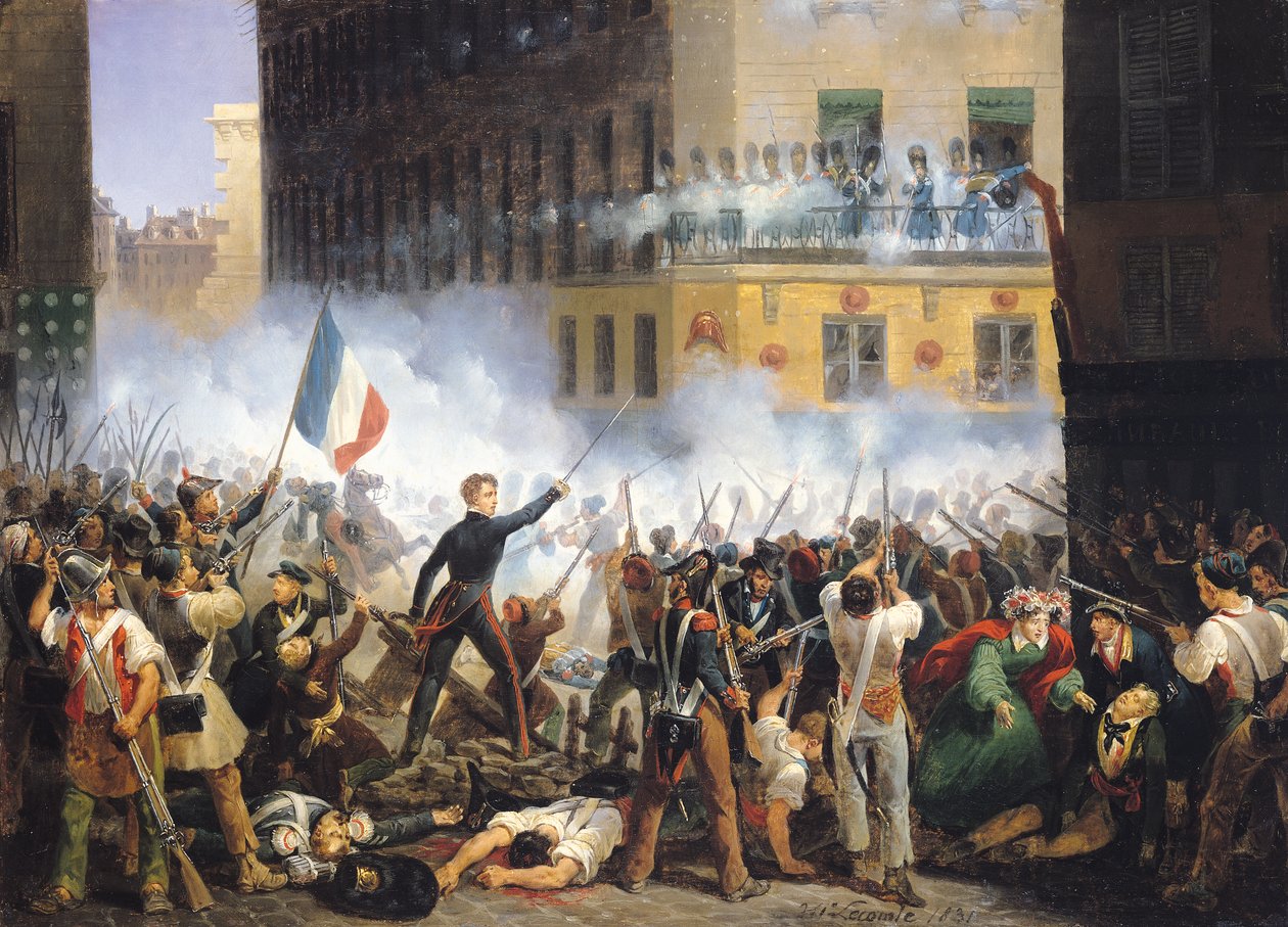 Slaget i rue de Rohan, 28 juli 1830, 1831 av Hippolyte Lecomte