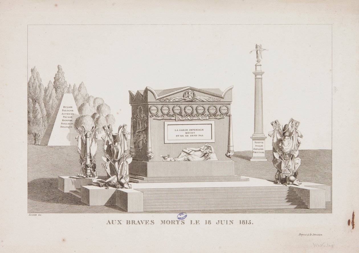 De modiga döda från den 18 juni 1815, 1815 av Hippolyte Lecomte