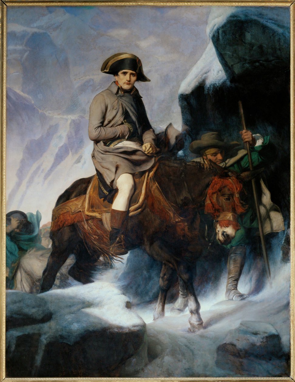 Bonaparte korsar Alperna - Bonaparte franchissant les Alpes ... av Hippolyte (1797 1856) Delaroche