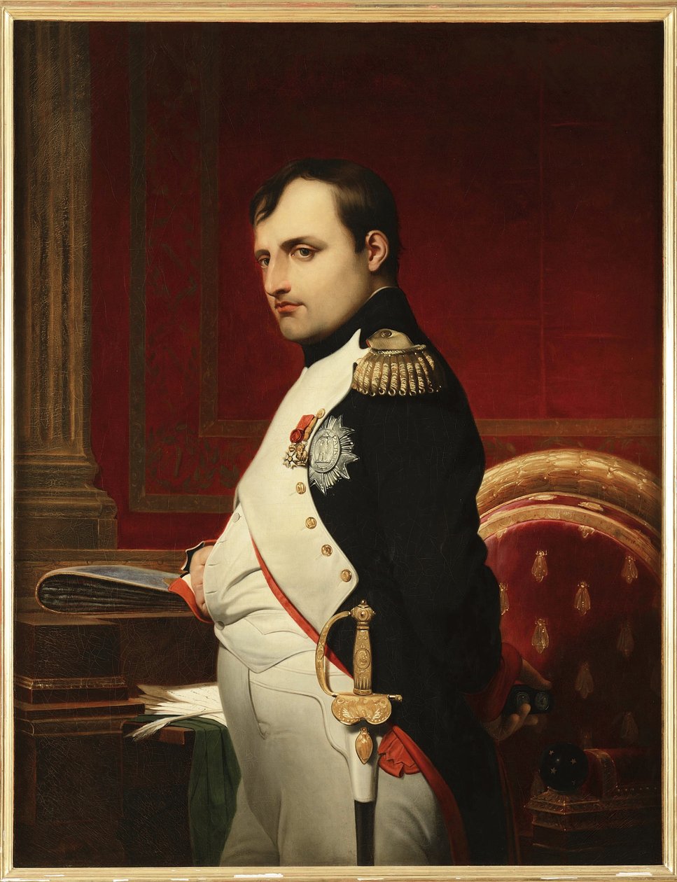 Napoleon I i sin studie 1807, av Delaroche, Paul Hippolyte (1797-1856). Olja på duk av Paul Delaroche