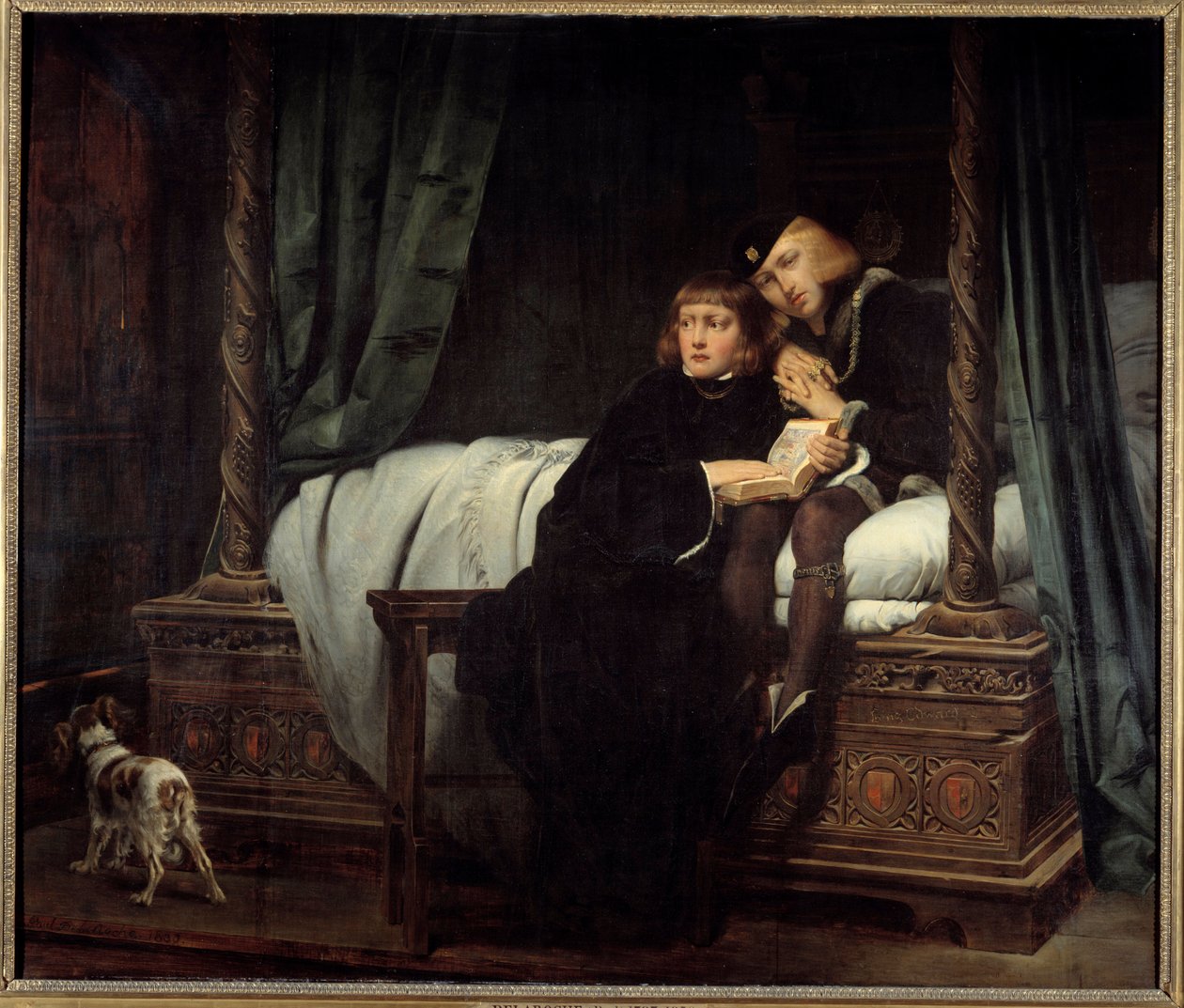 Edvards barn (1483). Porträtt av barnen till Edward IV av England (1442-1483): Edward V (1470-1483), kung Mindre av England och Richard hertig av York (eller Richard av Shrewsbury av Paul Delaroche